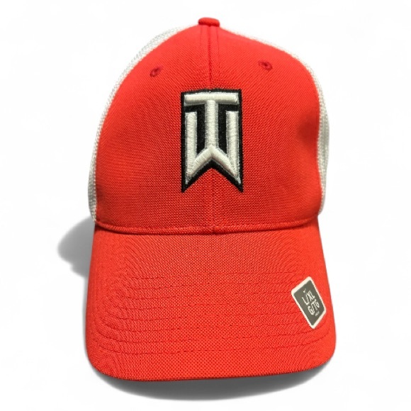 Nike Tiger Woods Collection Unisex L/XL Flexfit Black, Orange, & White Hat - Picture 1 of 4